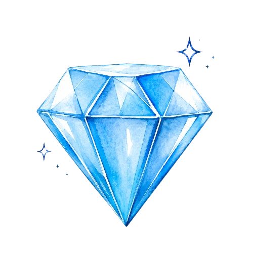 Sparkling blue diamond